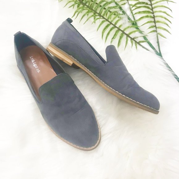 Indigo Rd Dusky Grey Blue Faux Suede Loafer - 7.5M - Picture 2 of 5